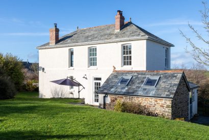 The exterior of Millook View Farmhouse, Cornwall