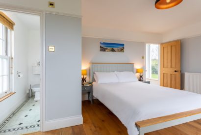 An ensuite bedroom at Millook View Farmhouse, Cornwall
