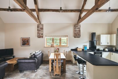The kitchen and living space at Swallow's Nest, Worcestershire