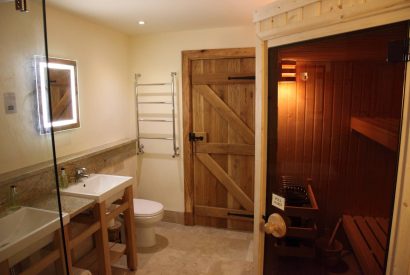 The sauna at Winnow Mill, Scottish Borders