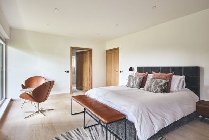 A double bedroom at Stag Cabin, Loch Lomond