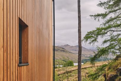 The exterior of Stag Cabin, Loch Lomond