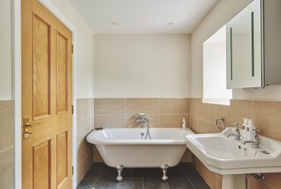 A bathroom at Gardeners Cottage, Cumbria
