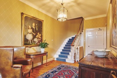 The entrance hall at Glenshee House, Perthshire