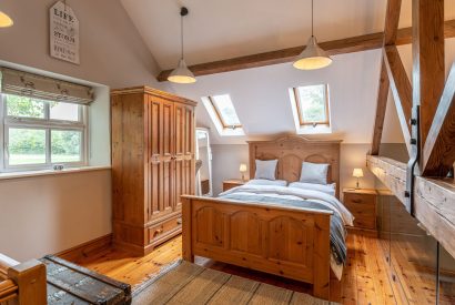 The bedroom at Waterside Cottage, Yorkshire