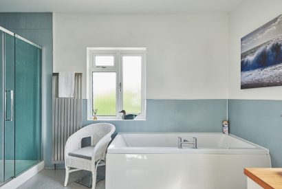 A bathroom at Beach Manor, West Sussex