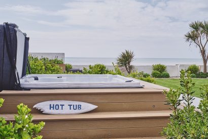 The hot tub at Beach Manor, West Sussex