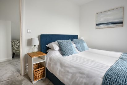 A double bedroom at Groeslon, Anglesey