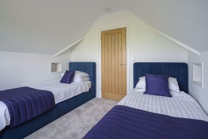 A twin bedroom at Groeslon, Anglesey