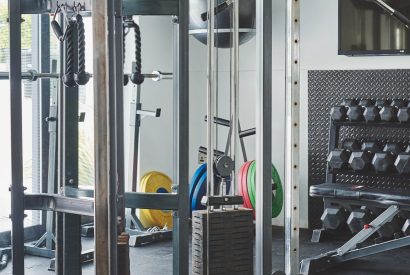 The gym at The Crewhouse, Hampshire