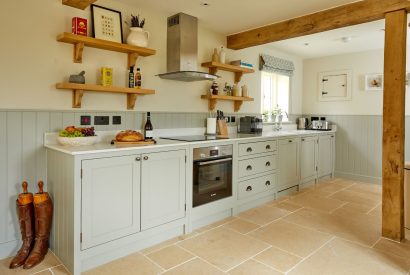 The kitchen at Haymaker Barn, Cotswolds