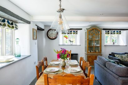 The dining room at Honey Cottage, Somerset