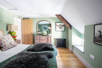 The bedroom at Honey Cottage, Somerset