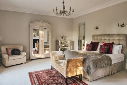 A double bedroom at Scott's Manor, Somerset