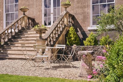 The exterior stairs at Scott's Manor, Somerset