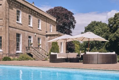The outdoor swimming pool at Scott's Manor, Somerset