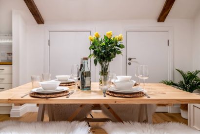 The dining table at Luxury Penthouse, Cotswolds