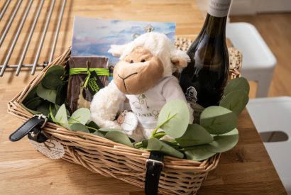 A gift hamper at Luxury Penthouse, Cotswolds