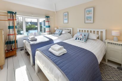 A bedroom at Cae Engan, Abersoch