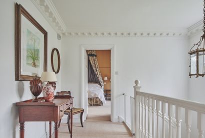 The upstairs hallway at Tennyson House, Cotswolds