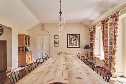 The dining table at Country Manor, Oxfordshire