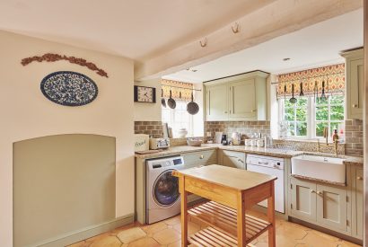 The kitchen at Barrett-Browning Cottage, Cotswolds