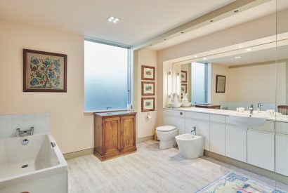 A bathroom at Beach View, Pembrokeshire