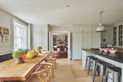 The kitchen and dining room at America Farm, Oxfordshire