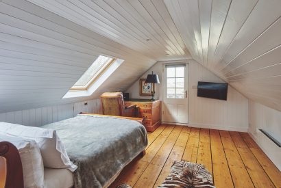 A double bedroom at America Farm, Oxfordshire