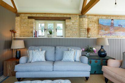The living area at Milk Barn, Cotswolds