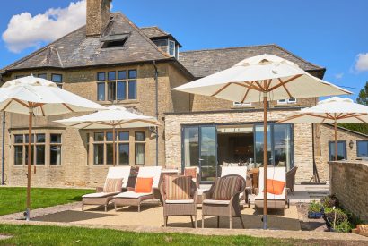 The back exterior at Lakeside Manor, Cotswolds