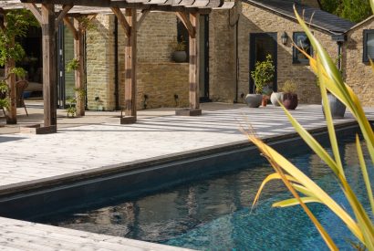 The swimming pool at Lakeside Manor, Cotswolds