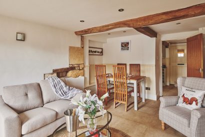 The living space at Acorn Barn, Cotswolds