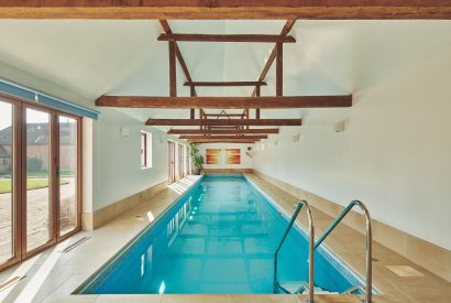 The indoor swimming pool at Jersey Barn, Chiltern Hills