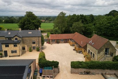 The cottages and countryside surrounding Farmyard Cottage, Wiltshire