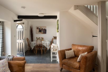 The living room at The Milking Parlour, Wiltshire 