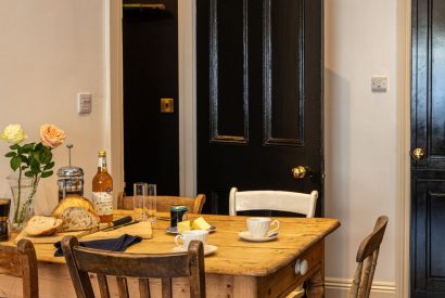 The dining table at The Townhouse Sherborne, Dorset