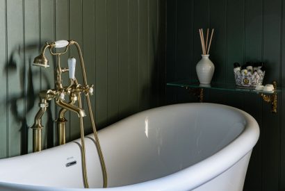 A roll top bath at The Townhouse Sherborne, Dorset