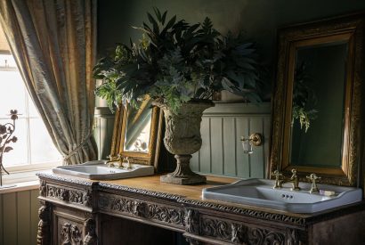 The double sink at The Townhouse Sherborne, Dorset