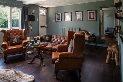The drawing room at Hedge Farmhouse, Buckinghamshire
