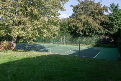 The tennis court at Fairmile Cottage, Oxfordshire