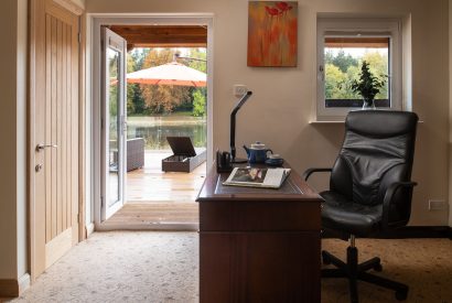 The office at Lake House, Powys