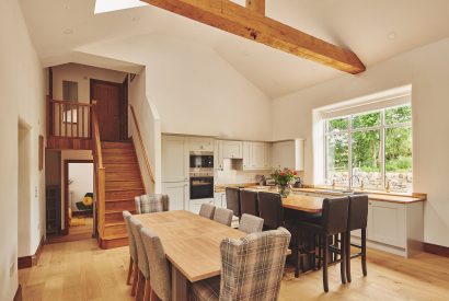 The kitchen and dining area at Plum Cottage, Lake District