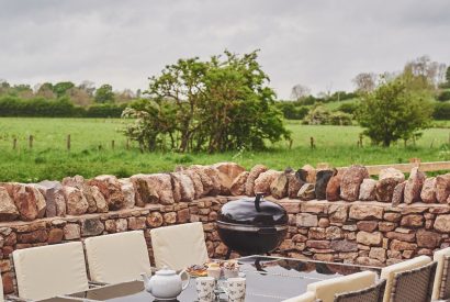 The outdoor seating area at Plum Cottage, Lake District