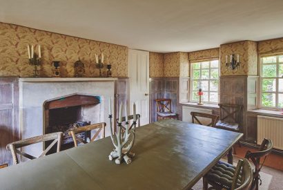 THe formal dining room at Withington Grange, Cotswolds 
