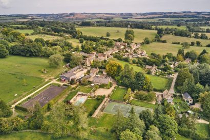 A bird's-eye view of Withington Grange, Cotswolds 