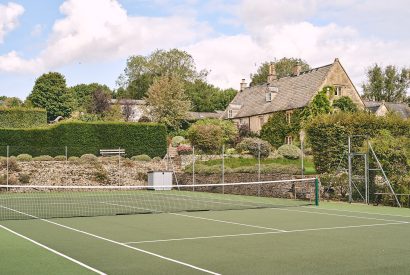 The tennis courts at Withington Grange, Cotswolds 