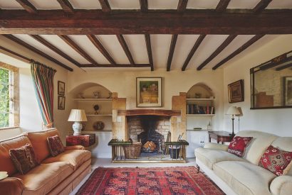 The drawing room at Withington Grange, Cotswolds 