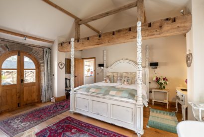 The bedroom at The Hideaway, Yorkshire
