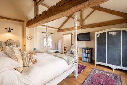 The bedroom at The Hideaway, Yorkshire